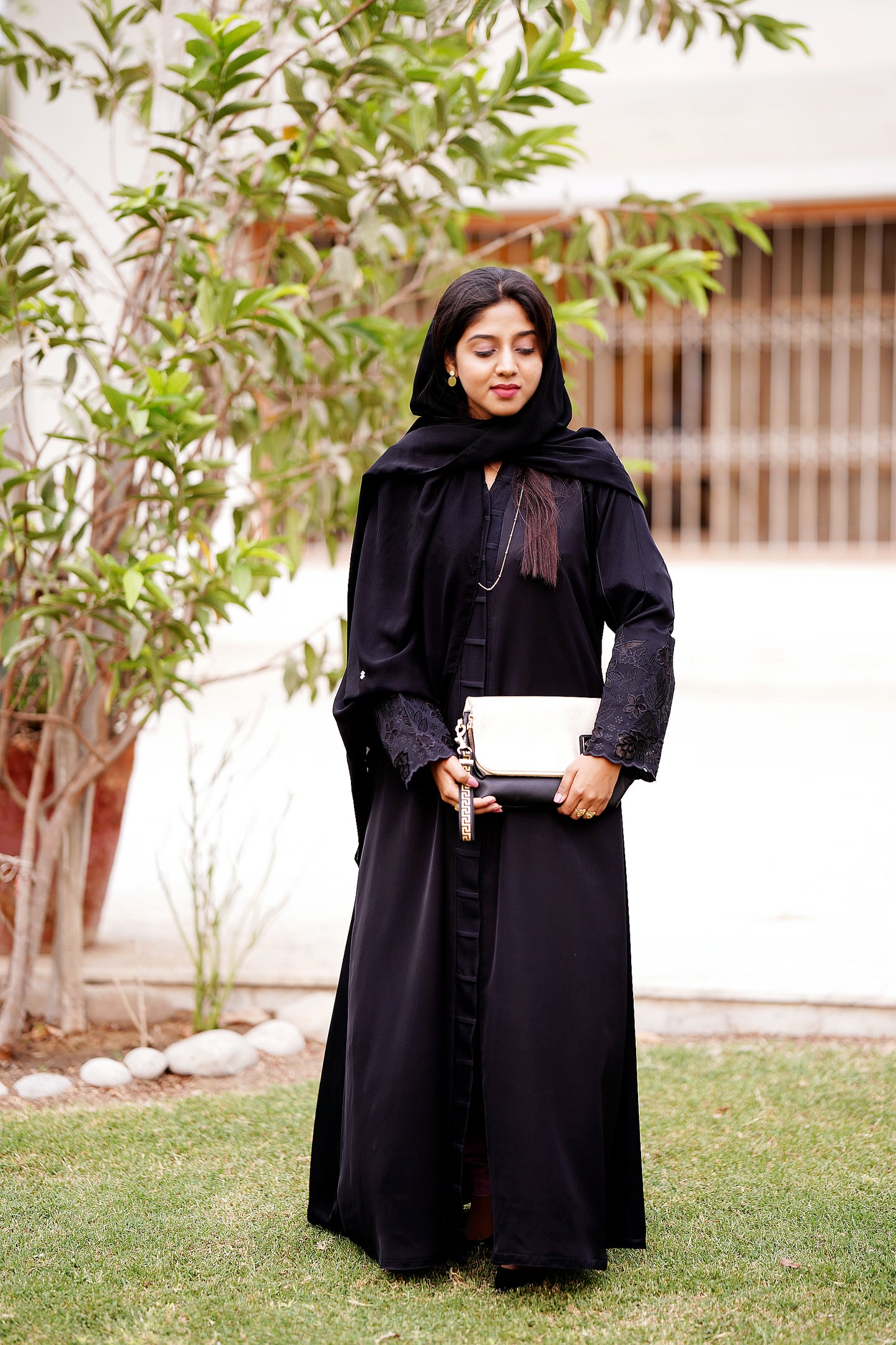 Black Coco Cutwork Abaya