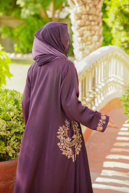 Purple Abaya With Pockets Abayas the designer wears